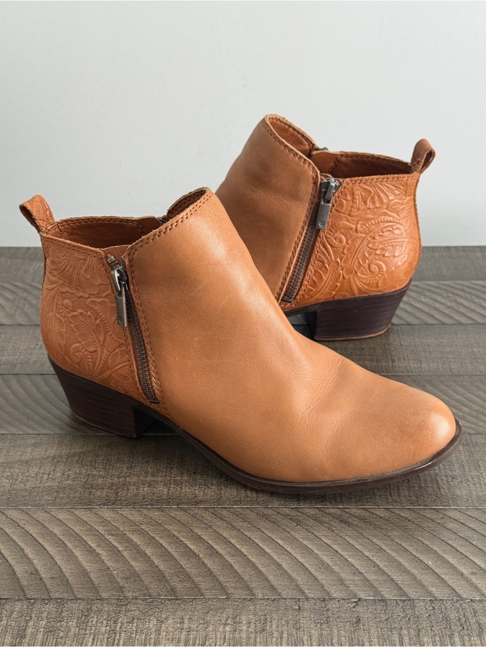 Lucky Brand Basel Ankle Booties Tan | Western Rodeo Women’s Size 8M